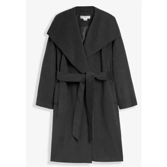 Noize Lena Long Length Vegan Wool Coat NWT Size XL - Picture 1 of 13